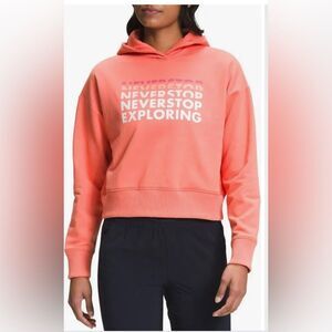 The North Face Sweatshirt women’s Size L cropped graphic exploring hoodie